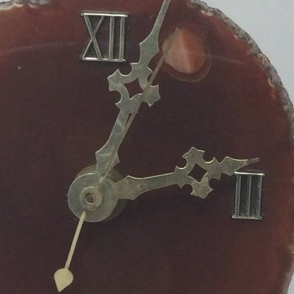 Vintage Agate Quartz Stone Clock - Picture 2 of 9